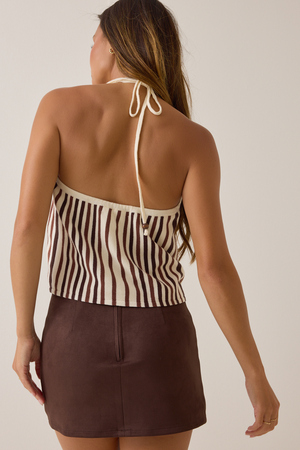 Shaylee Suede Seam Front Mini Skort - Altar'd State