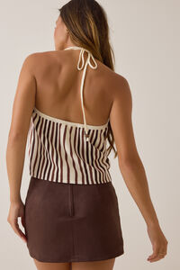 Shaylee Suede Seam Front Mini Skort Detail 4 - Altar'd State