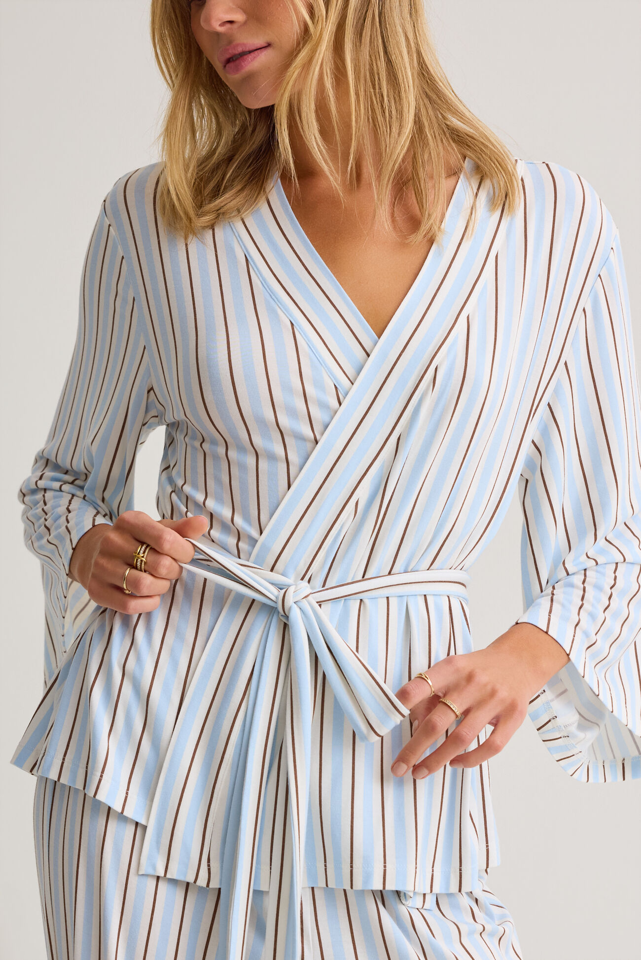 Rosalie Striped Kimono Top