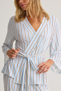 Rosalie Striped Kimono Top Detail 3 - Altar'd State
