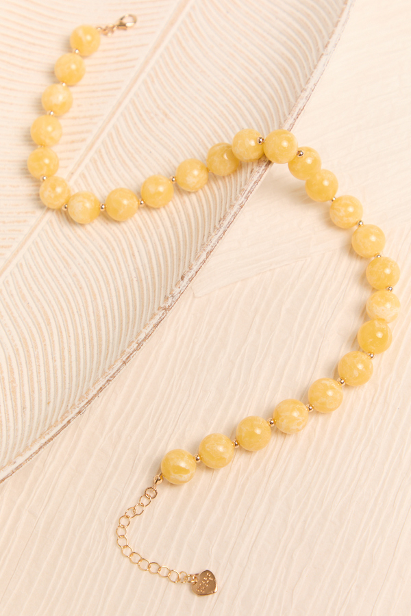 Sunlit Beaded Statement Necklace Detail 2 - Altar'd State