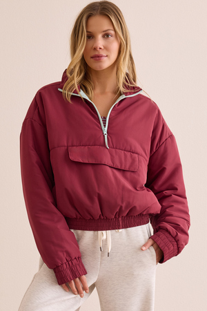 Courtside Cloud Puff Quarter Zip - Altar'd State - 