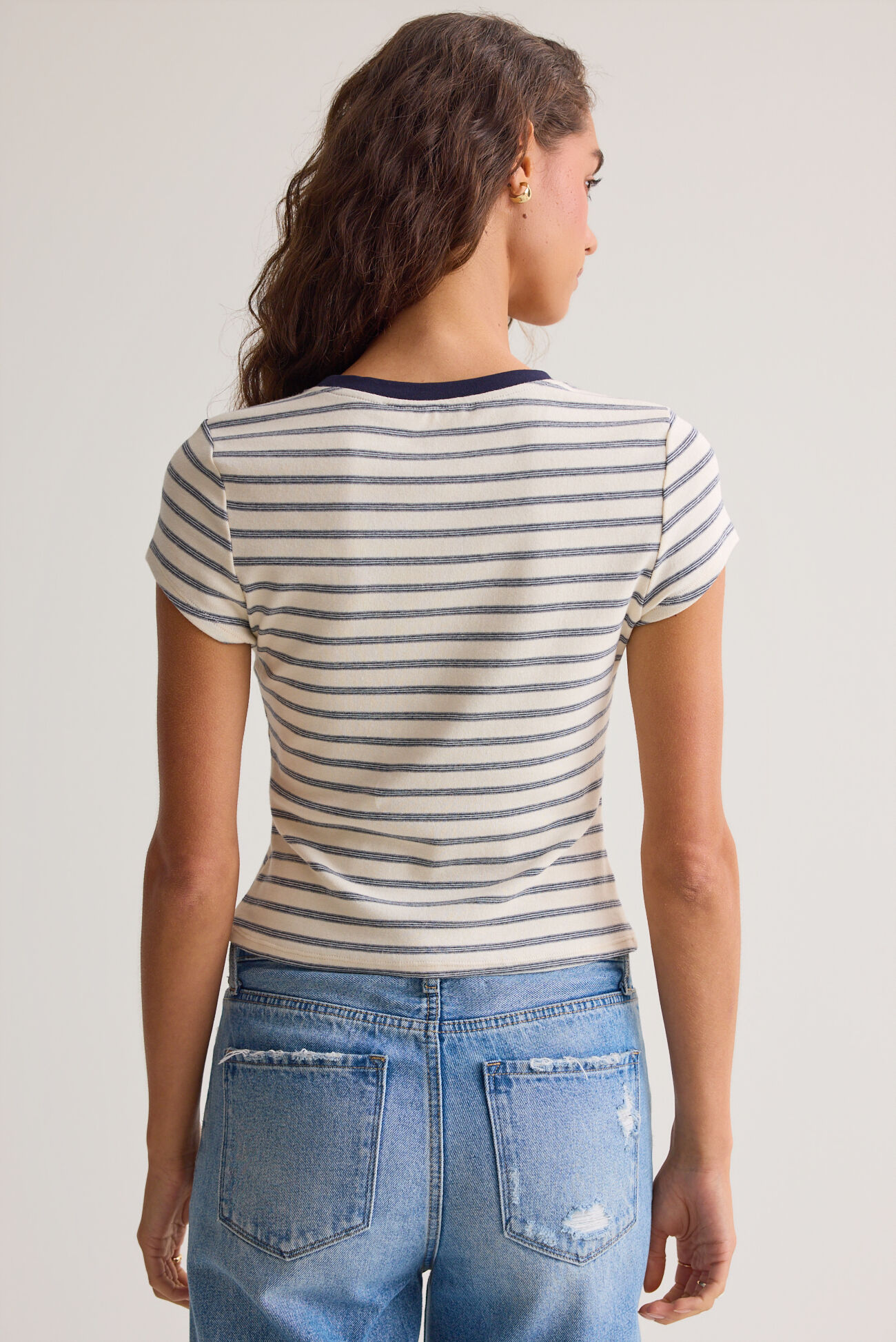 Nick Stripe Baby Tee