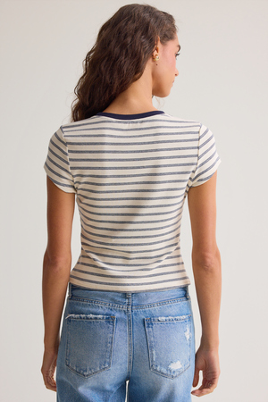 Nick Stripe Baby Tee - Altar'd State - 